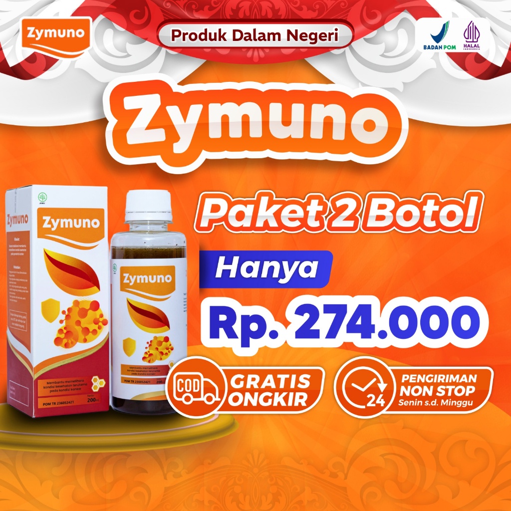 

Zymuno 2 Botol - Madu Vitamin Alami Tingkatkan Imun Imunoterapi & Atasi Benjolan Pada Tubuh, Tumor / Kanker Original