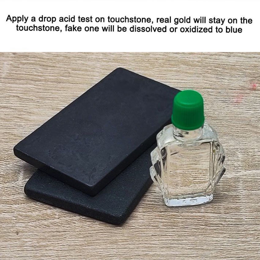 2PCS Batu Uji Emas Perak Cairan Uji Emas Alat Uji Emas Untuk Perhiasan