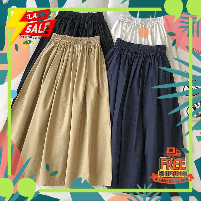 SNIKERS TOP BEST SELER /ROK JACKLYN SKIRT HS KATUN LINEN PINGGANG KARET Rok Wanita Terbaru 2023 Rok 