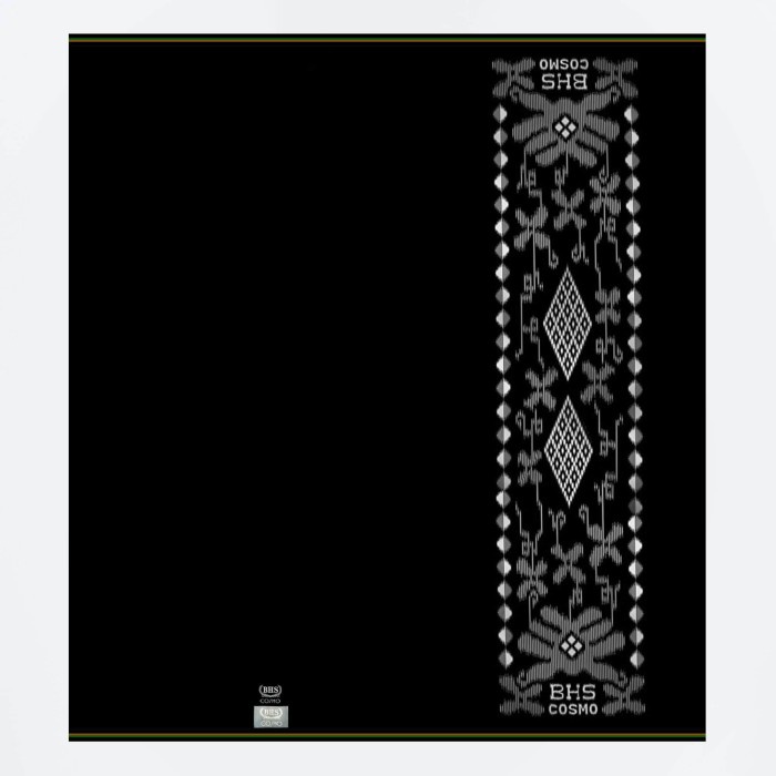 best -Sarung BHS Cosmo Silver Hitam Polos