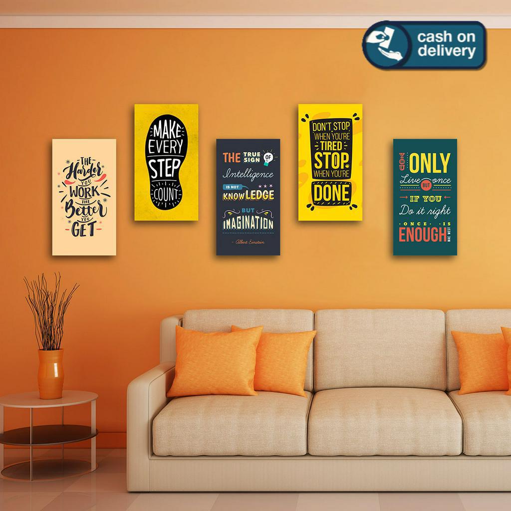 Pajangan Hiasan Dinding Poster QUOTE VINTAGE MINIMALIS Kayu MDF 15x30 - Quote Series 01