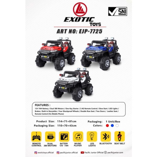 Mobil aki anak exotic EJP-7725 EJP7725 EJP 7725 7726