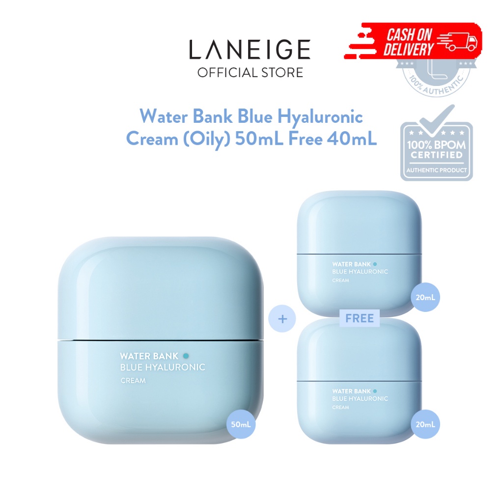 (COD) Laneige Waterbank Blue HA Cream Oily 50ML FREE 40ML