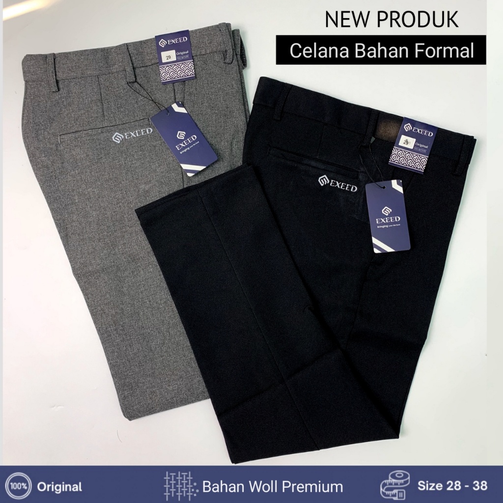 Heyman - Celana bahan formal slimfit - Celana kantor pria - Celana bahan kerja slimfit