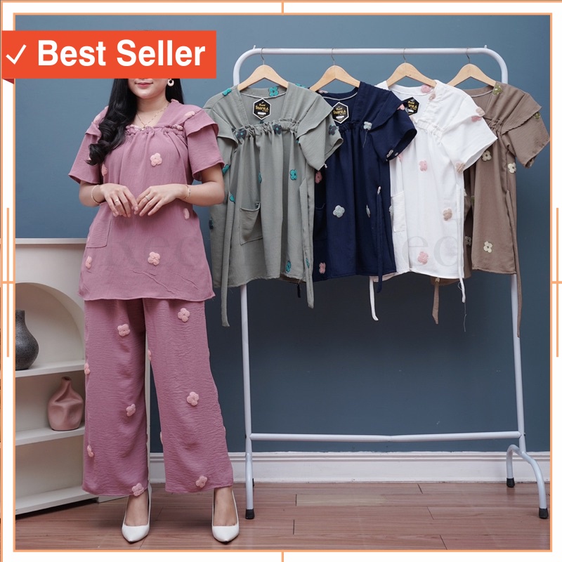 Fashion Wanita Premium - ONE SET FUJI CRINKLE SETELAN CRINKEL