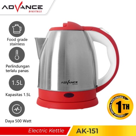 AK 151 / Teko Listrik Advance AK 151 Kettle Elektrik Pemanas Air Advance AK-151 Teko Listrik Advance
