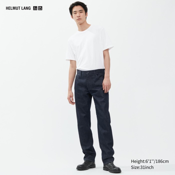 UNIQLO Jeans Potongan Klasik 462558 Pria 30inch - 68 BLUE