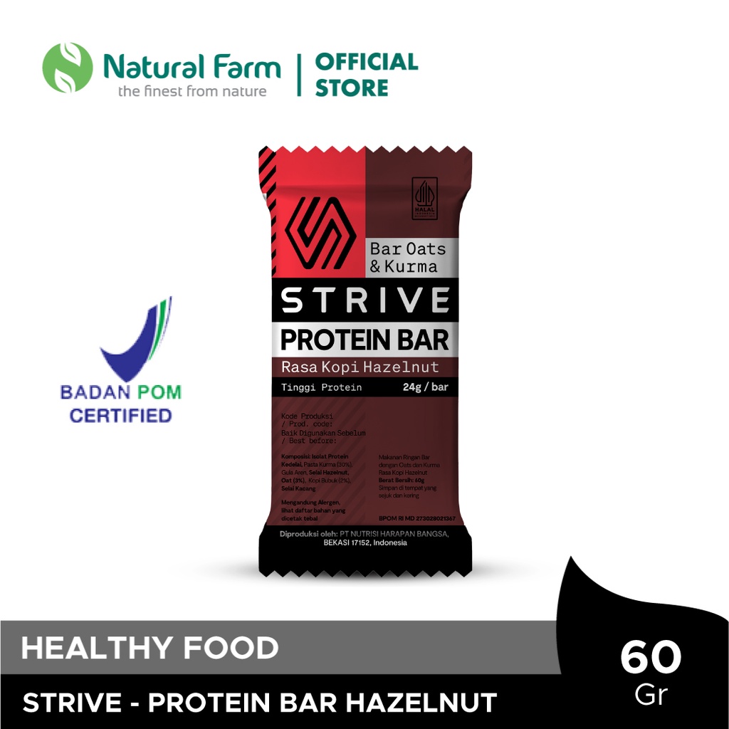 

Strive Protein Bar Kopi Hazelnut - 60gr