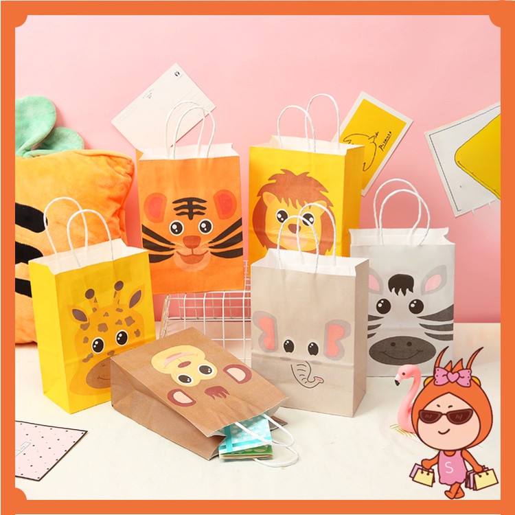

Reseller Welcome - 6049 Paper Bag Ulang Tahun / Goodie Bag Ulang Tahun / Goodie Bag Tema Animal / Paper Bag Hadiah / Paper Bag Motif Animal