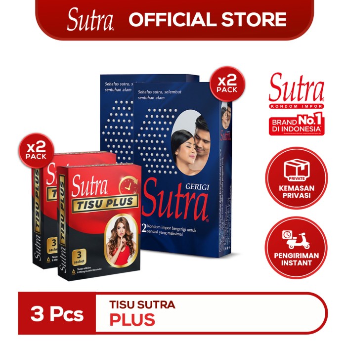 

Sutra Gerigi 12sx2 & Sutra Tisu Plus x 2 Pack