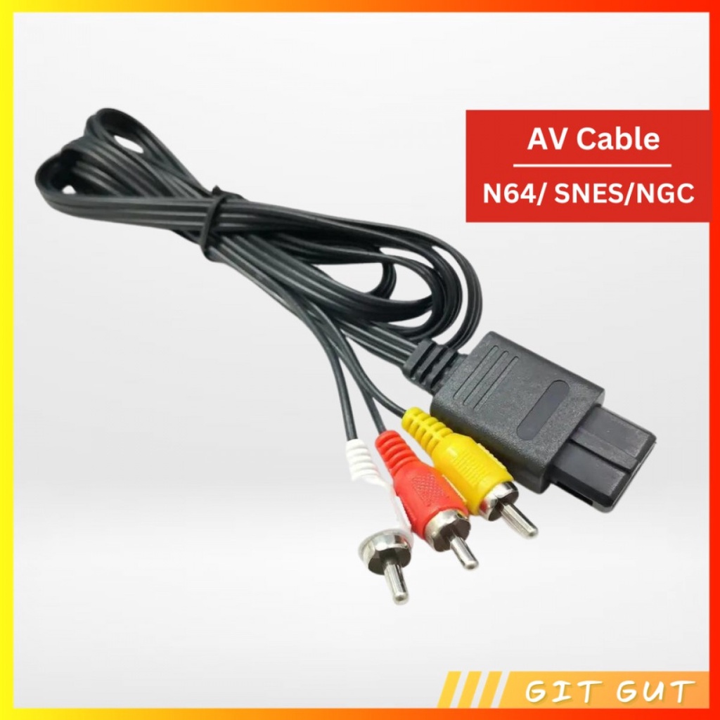 Super Nintendo SNES Game Cube N64 Kabel Audio Video AV RCA Cable