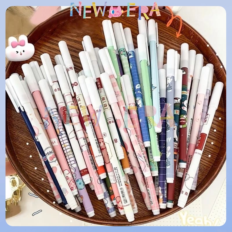 

NewEra Pulpen Gel Tinta Bisa Di hapus Pulpen Bisa Hapus Tinta Biru Ballpoint Pel Karakter Anak Warna Sekolah Bolpoin Estetik Eraser Pulpen