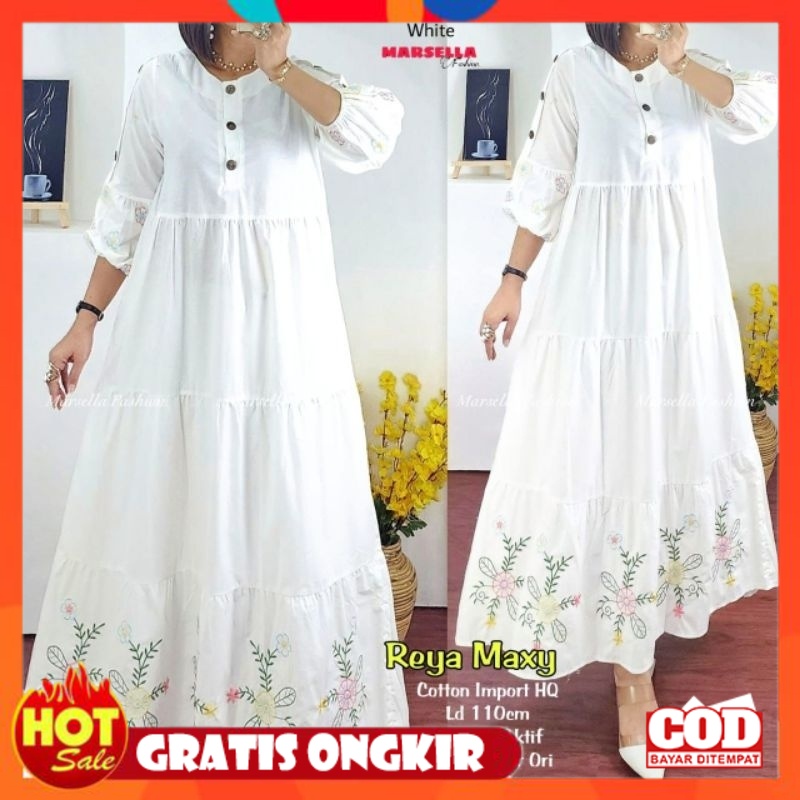 KAIN ADEM HALUS TEBAL / nurva maxi dress ori marsela gamis jumbo ld 110 xl xxl arken dress gamis kat