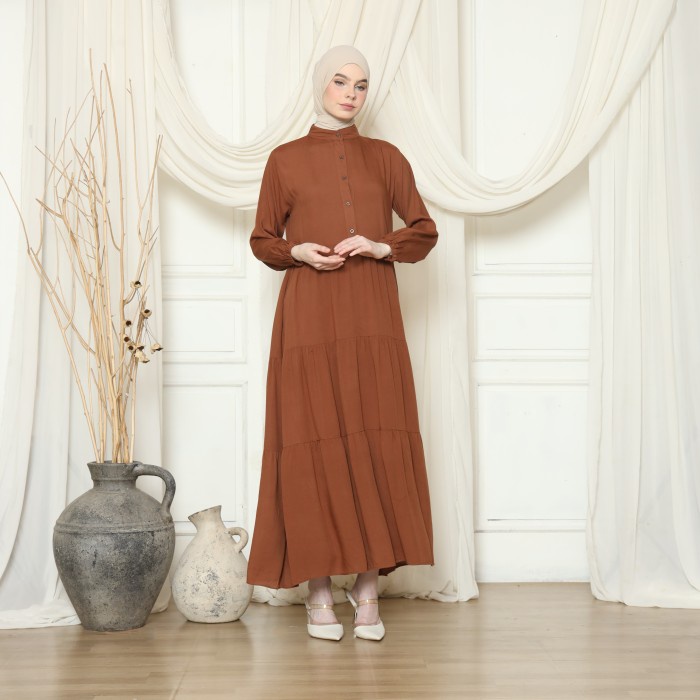 KEIZHA &amp; SOLEHA Zinnia Dress - Gaun Terusan Pakaian Muslimah Gamis