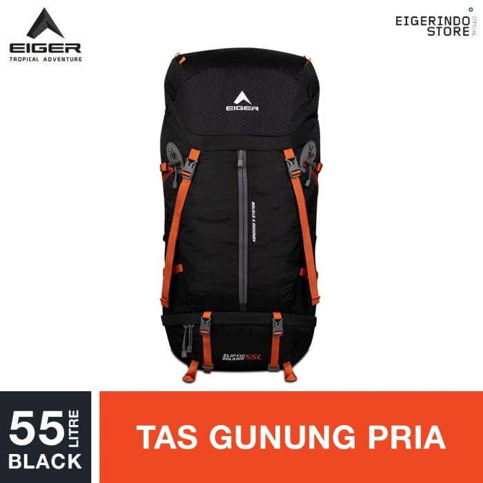 v P0 EIGERoriiii Z-Eliptic Solaris Rucksack 55L 1A - Black