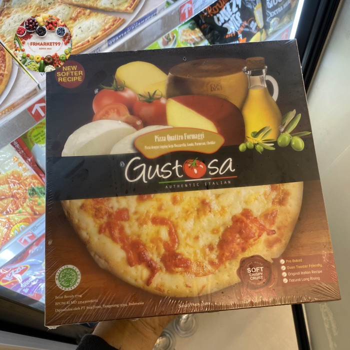 

Gustosa Pizza Quattaro Formaggi Pizza Frozen 370 grm