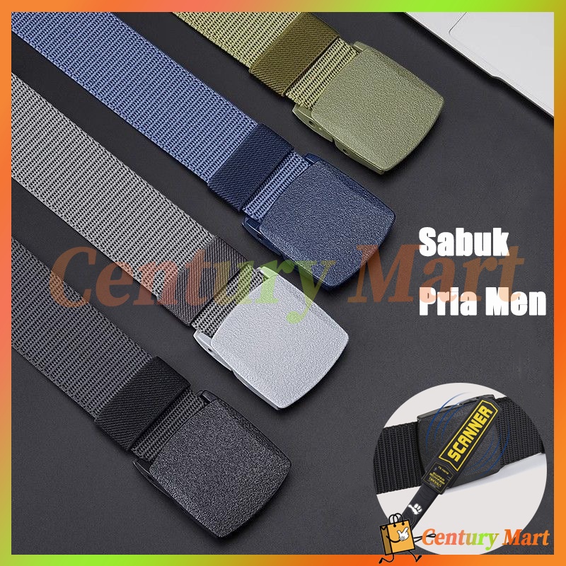 Belt Nylon Canvas Ikat Pinggang /Tactical Military Belt /Men Belt Nylon Canvas Anti Metal Detector