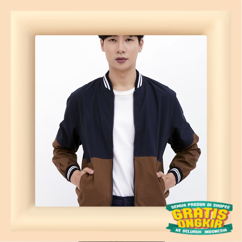 Dogart Jaket Bomber Kombinasi Cewe Cowo Jaket Pria Wanita Bombers Combination Panjang/ Black tosca 2