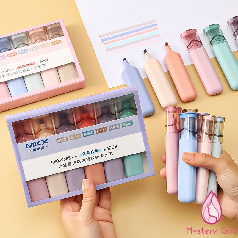 

Highlighter Set Isi 6pcs Warna Macaroon Soft Pastel Estetik Aesthetic