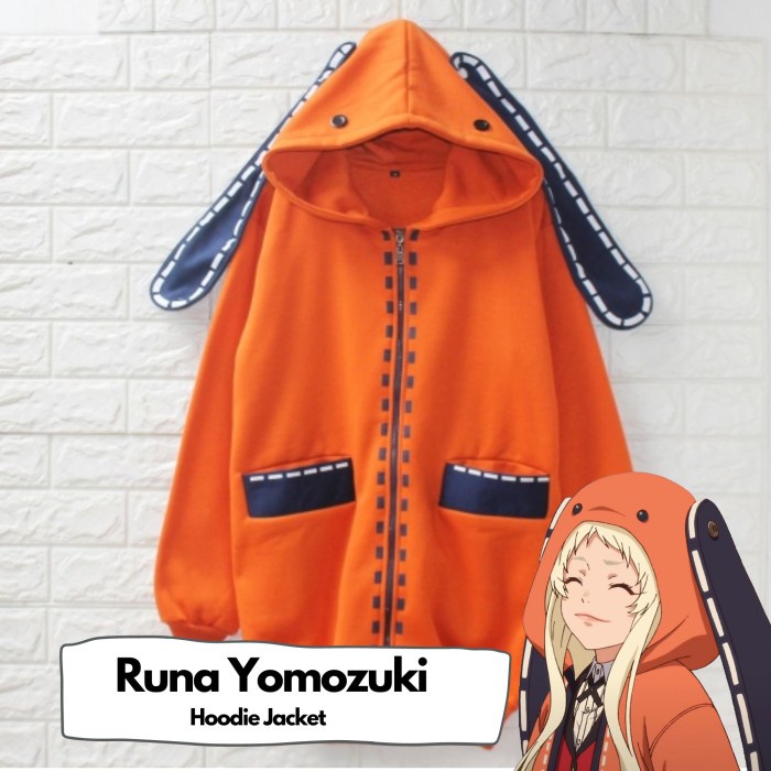 Runa Yomozuki Hoodie Jacket - Jacket Cosplay Runa Anime Jepang - L