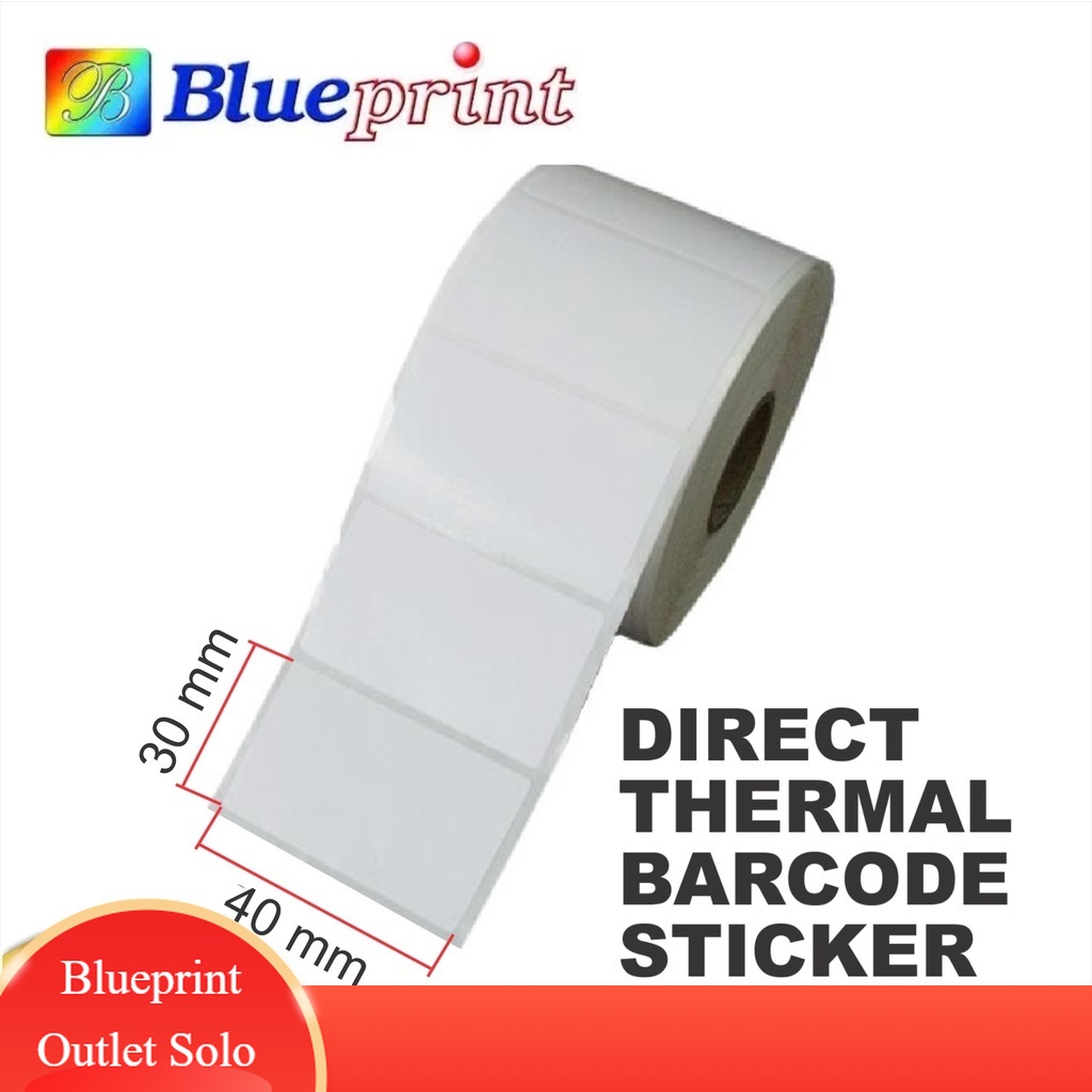 

Blueprint Direct Thermal Sticker 40 x 30 mm Stiker Label 40x30 Barcode Harga Blueprint Outlet Solo