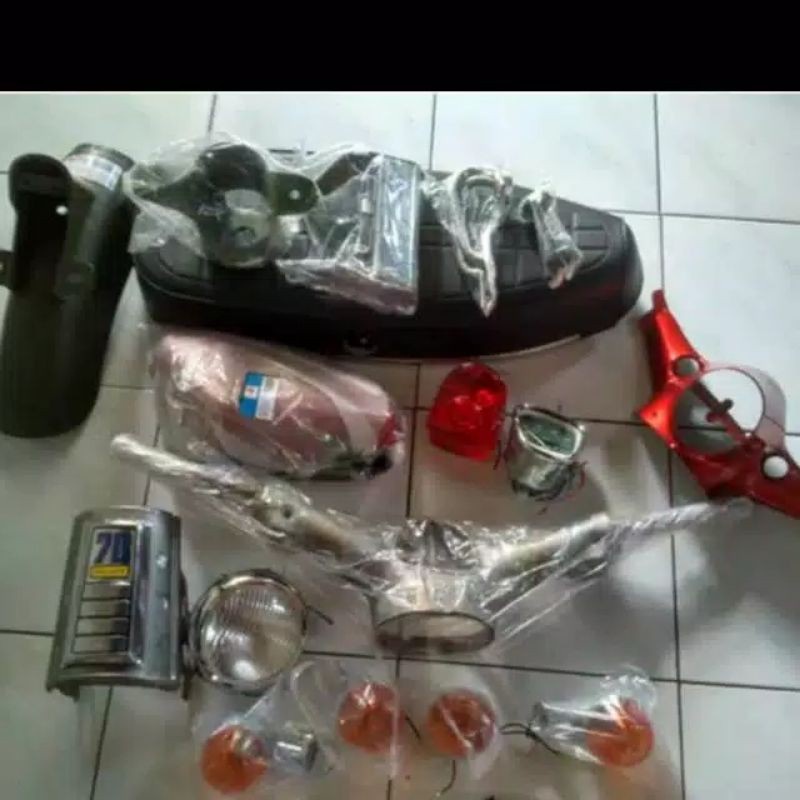 (COD) Paket Body Bodi Honda C70 Bekjul Minti Stang Stir C70 Jok C70 Spakbor Belakang C70 Lampu Depan