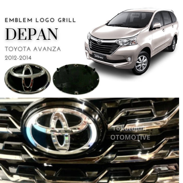 Emblem Logo Grill Depan Toyota Chrome Avanza VVTI/Lama