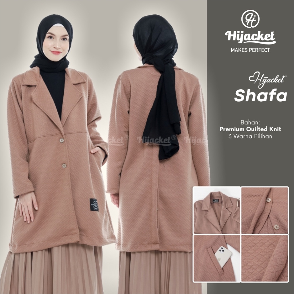 Jacket Outer Hijab  | Jaket Hijab Panjang Wanita Muslimah | Jaket Tebal Nyaman Premium | Jaket Hijab