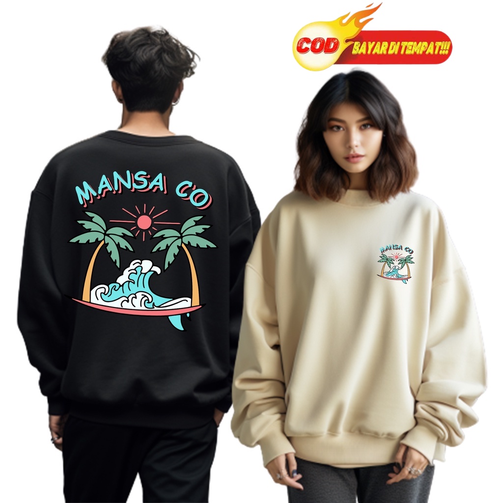 PROMO BAYAR DITEMPAT SWEATER BEACH MANSA SWEATER DISTRO SWEATER PANTAI SWEATER KEREN SWEATER LENGAN 