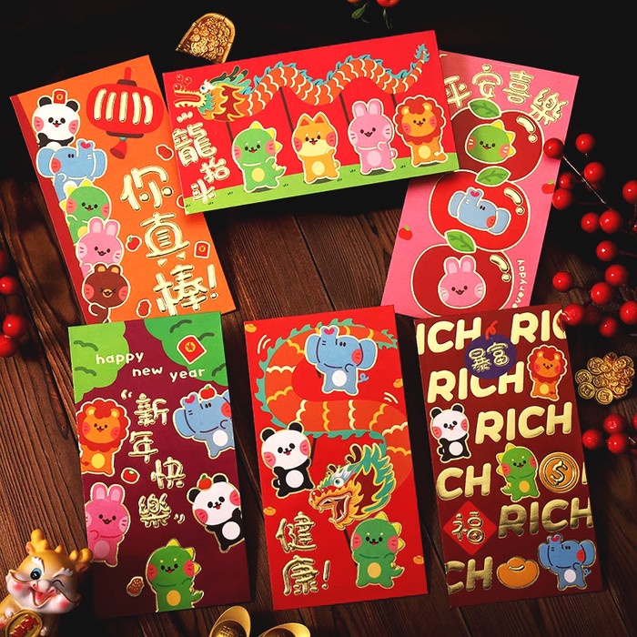 

IMLEK 2024 Angpao Naga Tebal Pearl Paper Angpau Imlek Panjang Ampau isi 6 Ampao Sincia Harga Grosir Murah Ornamen Amplop Ampau Imlek Merah Murah Grosir