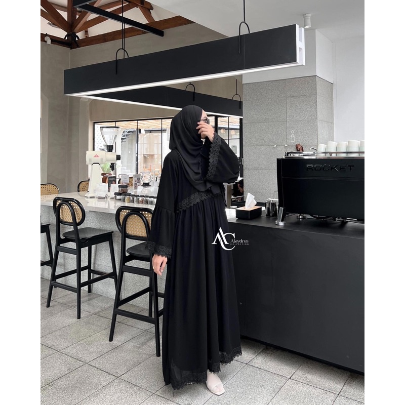 Baju Muslim Abaya Bordir Gamis Maxi Dress Arab Saudi Bordir Zephy Turki Umroh Dubai Turkey India 808
