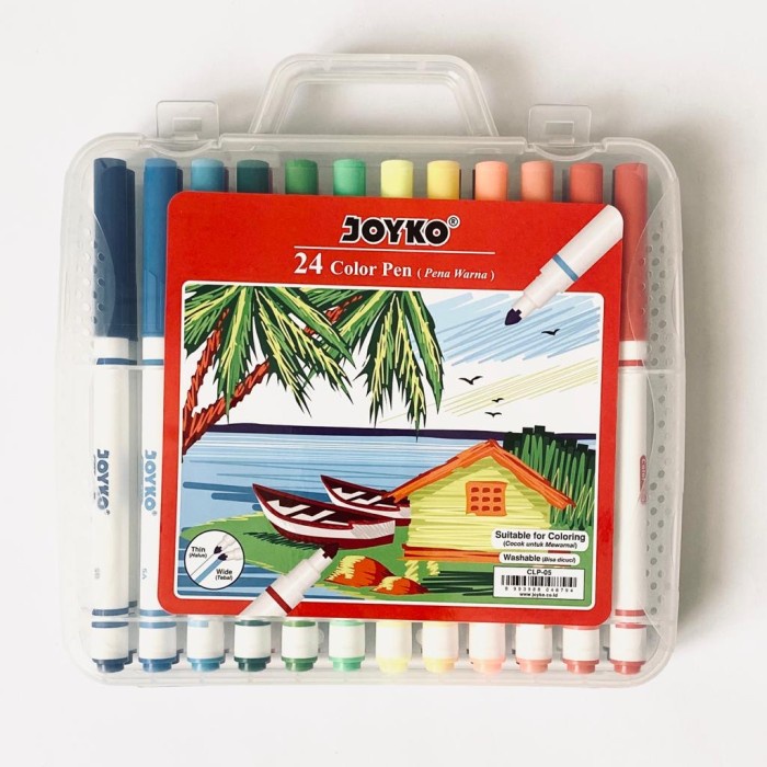 

Spidol Washable Anak Color Pen Joyko 24 Warna