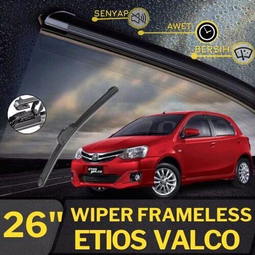 wiper frameless banana full karet toyota etios valco