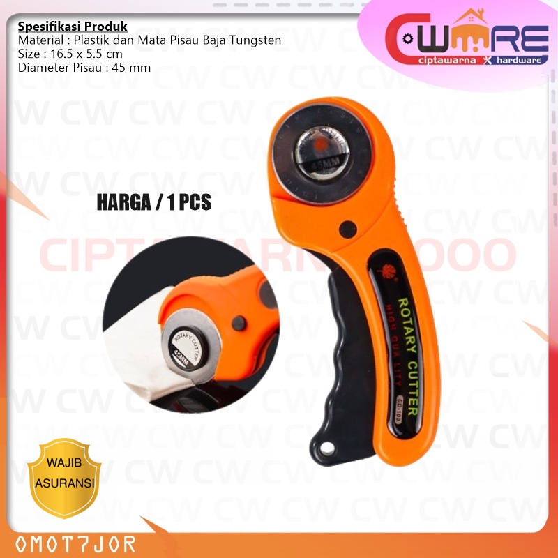 

Cutter Rotary Roller Blade Pisau Alat Potong Putar 45mm - BDB