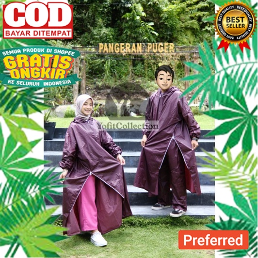 Jas Hujan Gamis + Celana untuk Wanita dan Pria// JAS HUJAN MODEL BARU / HARBOLNAS / PROMO 12.12 / TE