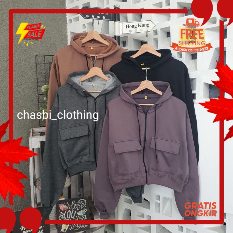 OUTFIT JKT48 TERBARU NEW ERA //JACKET ZERRA HOODIE ZIPPER | SEWATER WANITA | SEMI CROPE KOREA STYLE