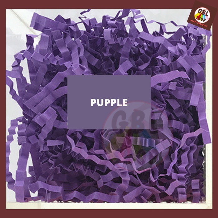 

Kertas Serut Keriting Kertas Cacah Hiasan Hampers Sherdded Paper 100gr - RED