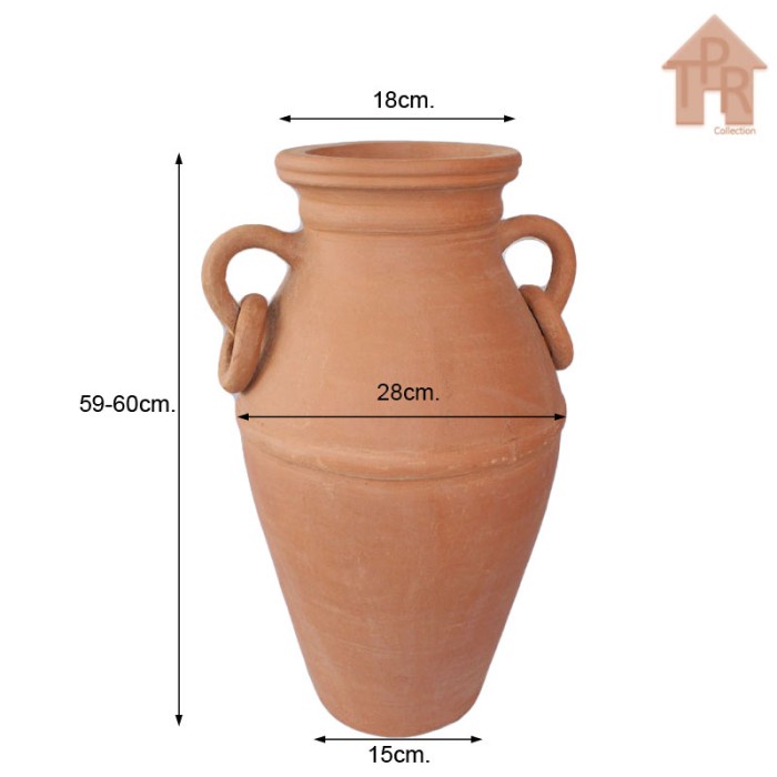 Terakota - vas tanah liat guci anting T60