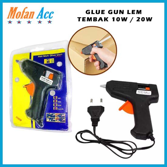 

Hot Melt Glue Gun 10 Watt Lem Tembak Pistol Mini 10W 20W Alat Lem Stick Kerajinan Tangan Pita Kain