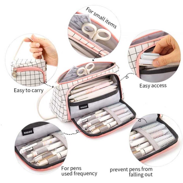 

Tempat Pensil Large Capacity Pencil Case Motif Garis PB01