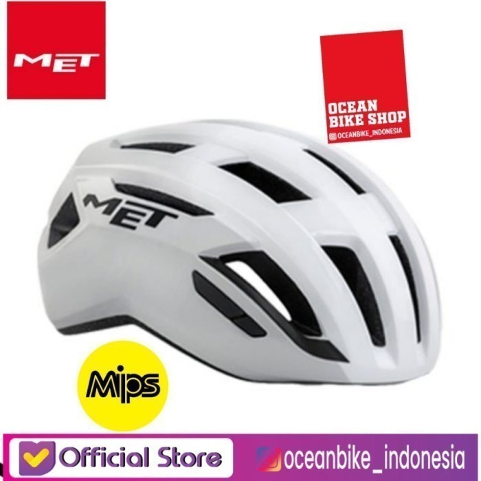 Helm sepeda Met Original Vinci Helmet Mips (not Mask, Poc, Hjc, Lazer) - Putih, M