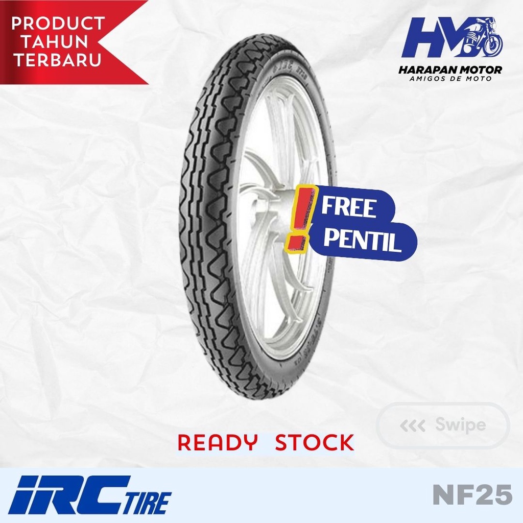 80/100-17 IRC NF25 - Ban motor Tubeless ring 17 Stock Baru