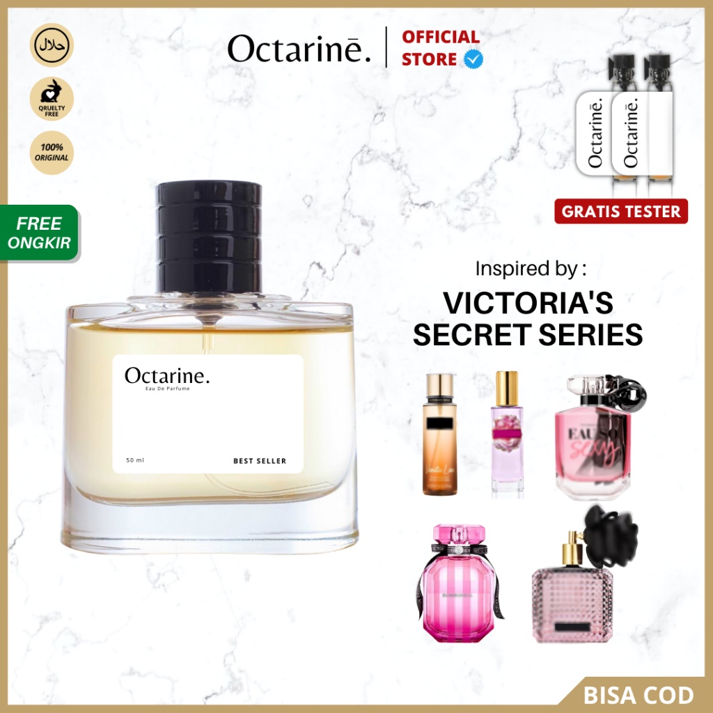 Parfum Wanita Tahan Lama Octarine Inspired By Victoria Secret Series Aroma Fresh, Soft, Elegant | Pa