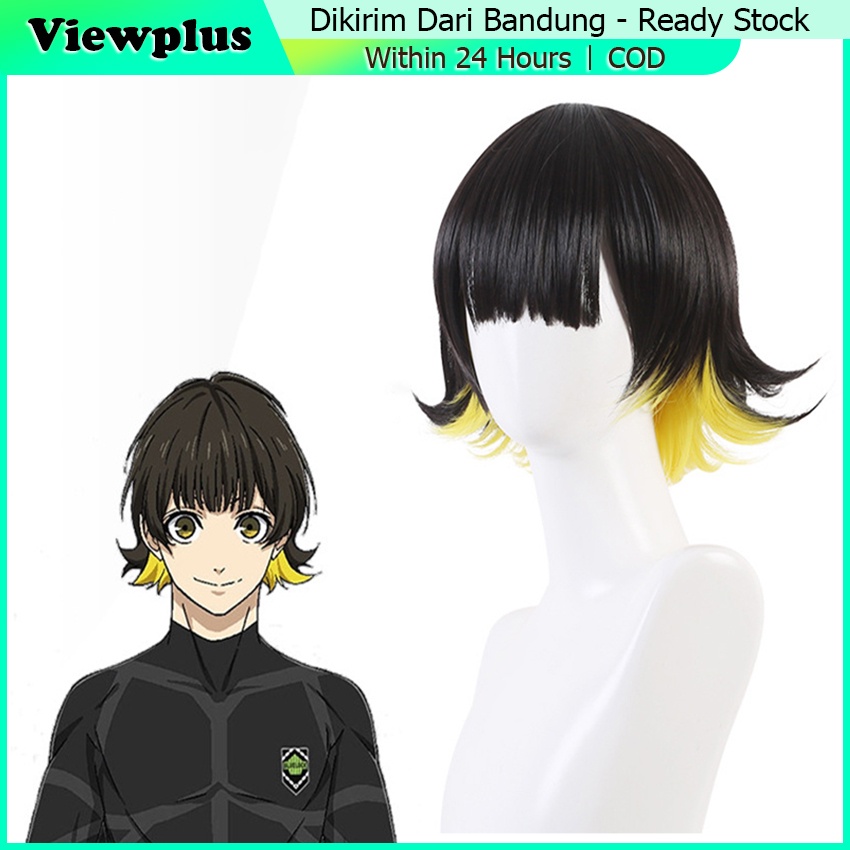 Wig Cosplay Anime Blue Lock Bachira Meguru Cosplay Wig