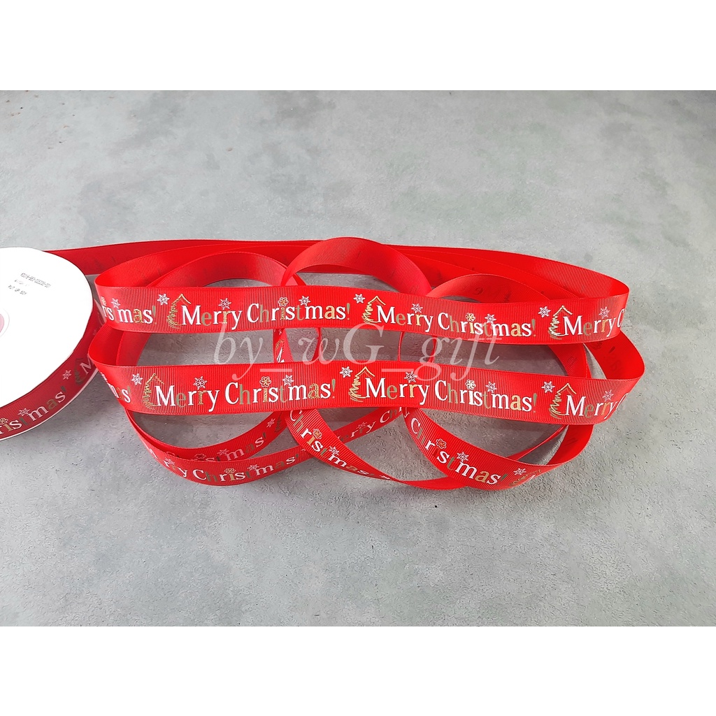 

Pita Natal Christmas - Grossgrain - Merah