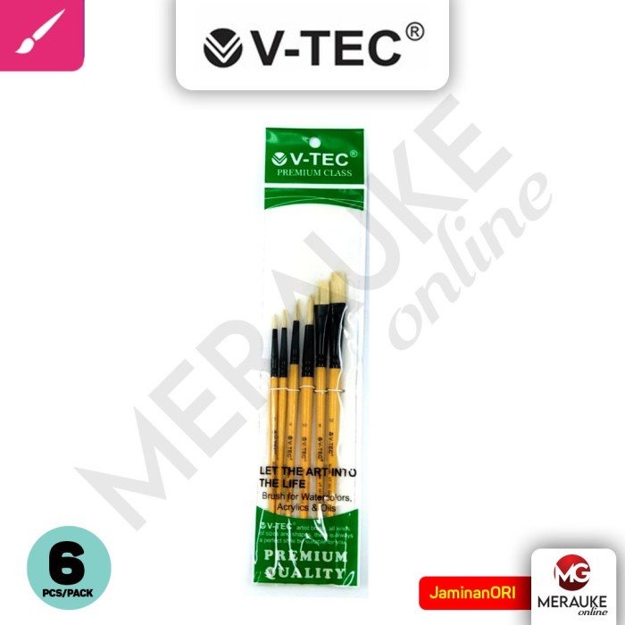 

Kuas Lukis V-TEC VT101 SN/6 (1 Set isi 6)