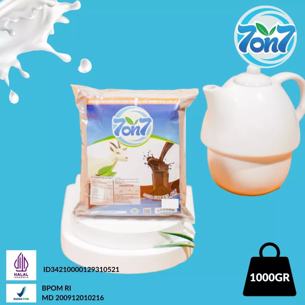 

7ON7- SUSU KAMBING ETAWA COKLAT 1000gr FULL CREAM 1000GR (1KG) RASA COKLAT BPOM