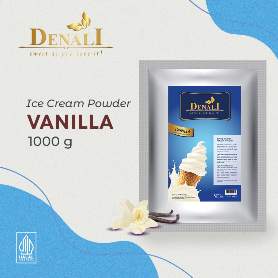 

Denali Ice Cream Powder Vanilla 1kg - 06