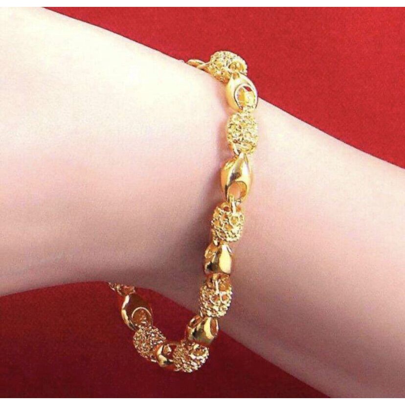 GELANG BAMBU TITANIUM GOLD GELANG EMAS HONGKONG WANITA DEWASA MODEL EMAS ANTI KARAT