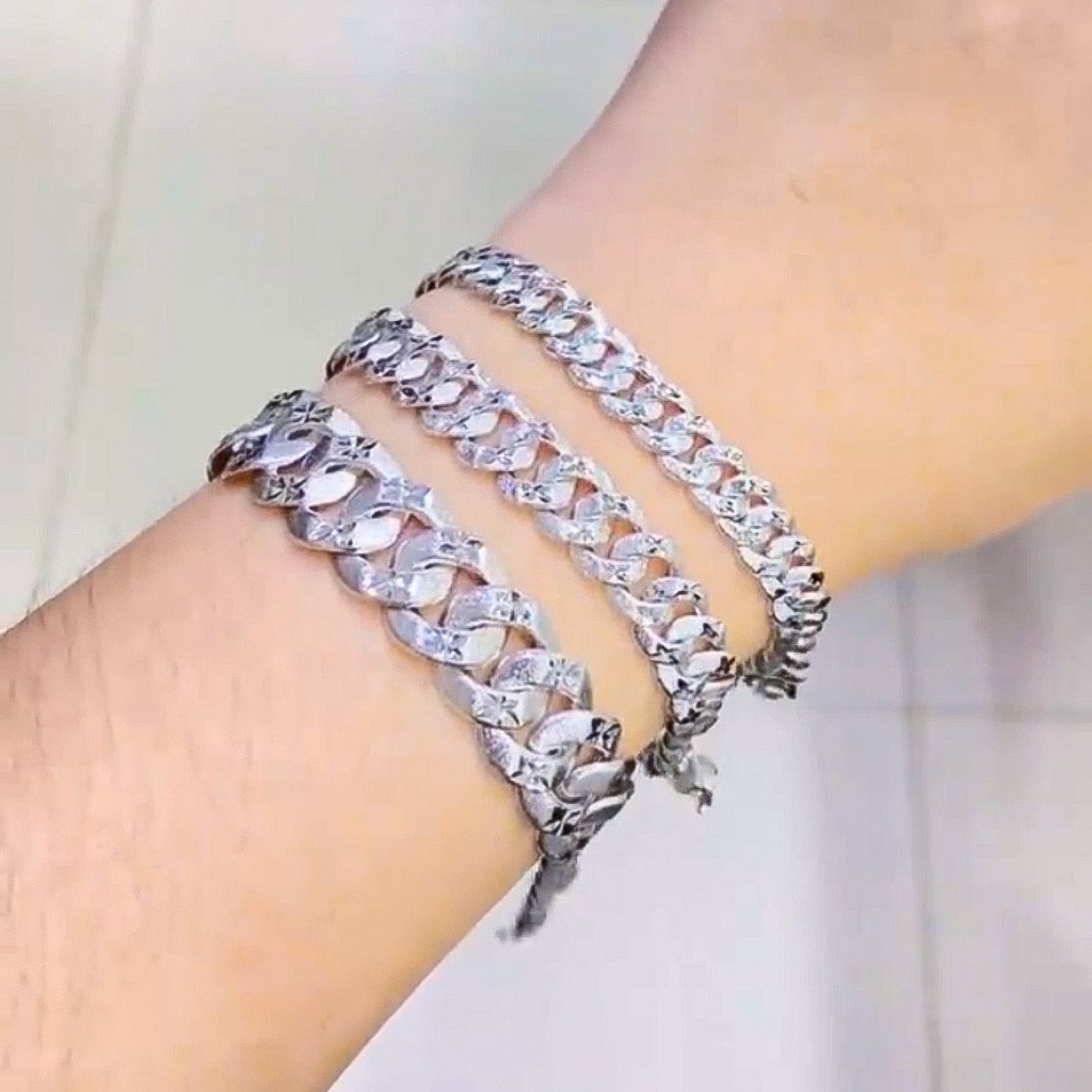 Gelang sisik naga anak dan dewasa emas asli kadar 75 750 17k rantai tangan whitegold putih coco polo